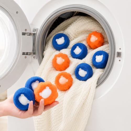 10pcs Pet Hair Remover Laundry Balls, Reusable Fur Catcher Set
