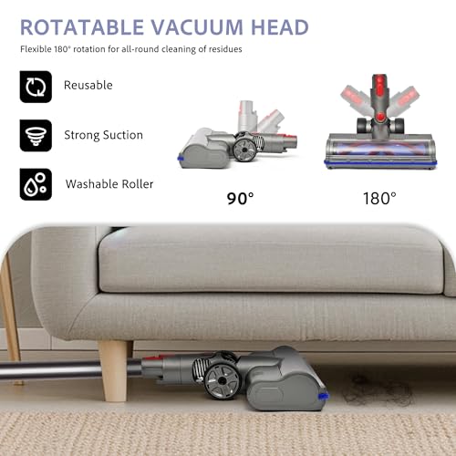 Upgrade Anti-Tangle V8 V11 Vacuum Head Replacement for Dyson V7 V8, Cyclone V10 V11 V15 Cordless Vacuums Cleaner, Quick Release Motor-Head Brush Roller for Dyson Vacuum Attachments Parts
