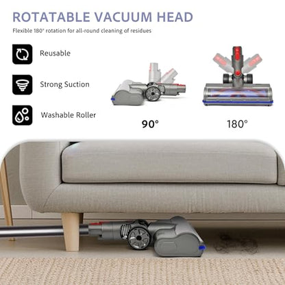 Upgrade Anti-Tangle V8 V11 Vacuum Head Replacement for Dyson V7 V8, Cyclone V10 V11 V15 Cordless Vacuums Cleaner, Quick Release Motor-Head Brush Roller for Dyson Vacuum Attachments Parts