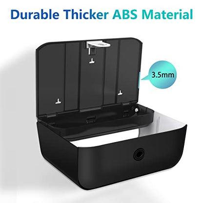 𝐏𝐚𝐩𝐞𝐫 𝐓𝐨𝐰𝐞𝐥 𝐃𝐢𝐬𝐩𝐞𝐧𝐬𝐞𝐫, Multifold/Trifold/C Fold Papers Dispenser, Bathroom Hand Towels Wall Mounted Tissue Holder, No-Drill Adhesive Commercial or Home Black - color: D-23 Black