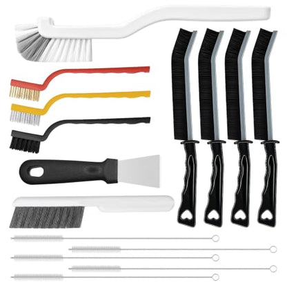 Crevice Cleaning Brush, Multifunctional Grout Brush and Straw Brush, 15 Pcs