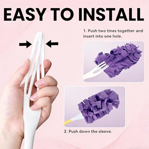 Fleece Reusable Duster Refill Compatible with Swiffer Duster - color: 12 Pack (Mixed Color)