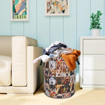 Cute Dog Pet Laundry Basket Foldable Oxford Cloth Hamper 18.9 x 16.5 Inch - color: Cute Dog