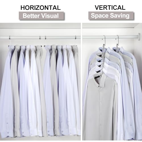 TOPIA HANGER Clothes Hanger Space Saving, 6 Tier Shirt Coat Hangers Space Saving No Bump Shoulder Hangers with No Slip Foam Padded Hangers Organizers and Storage for Men and Women 4 Pack-CT65B - color: Black 4 Pack