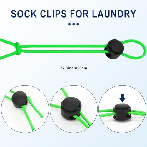 100 Pcs Sock Clips for Laundry, Sock Keepers for Washing