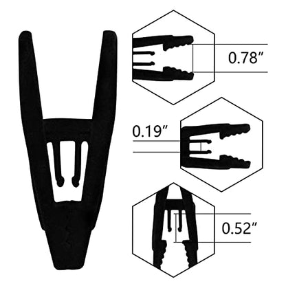 Tinfol 50pc Velvet Hanger Clips, Black Strong Finger Flocked Clips, Large Opening Clip Clothes Pin, Pants Hangers Clip for Thin Clothes Hangers - color: Black, size: 50PC