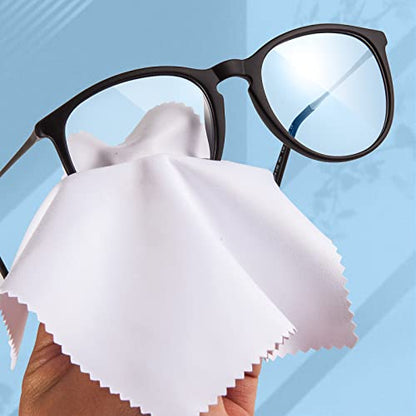 Eyeglass Cleaning Cloth Glasses Cleaner 12Pack Microfiber Lens Cleaner Eyewear Sunglass Wipes for Glass Jewelry Screen Camera Lint Free Thick 5x6 Inch (White, 5x6) - color: White, size: 5x6