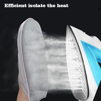 Garment Steamer Ironing Gloves, Anti Steam Handheld Ironing Pad, Heat Resistant Garment Steamer Mitt, Durable Protective Ironing Glove for Garment Steamer (Style G) - color: Color G