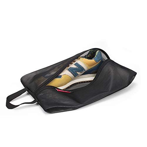 pack all Shoe Bag for Travel, Water-Resistant Shoe Pouch for Sports - color: Black, style: 2 Pack