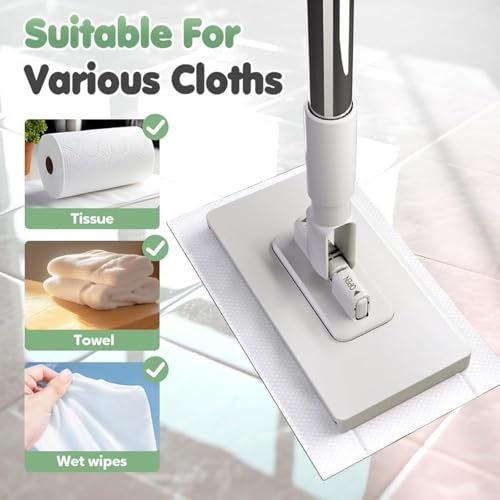 Wall Cleaner Mop for Hard-to-Reach Areas | Zero-Touch Cloth Changing | 39" Extendable Handle 360° Swivel Head Multi-Surface Dust Mop for Bathroom Wall Floor Gap Cleaning (1 mini mop+5 Cloths) - size: 1 mini mop+5 cloths