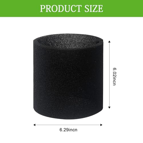 DFD 1 Pc 90585 Foam Sleeve Filter Replacement Compatiable with Genie Shop Wet Dry Vacuums & for Shop Vac for Vacmaster, VF2001 Foam Replacements Filters for Wet Dry Vacuum Cleaner - style: 1 Pcs 90585