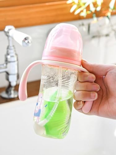 Bottle Cleaning Sponge, Beans-Shaped,Reuseable Bottle Cleaning Sponge,Heat Resistance Bottle Sponge for Internal Cleaning of Small Mouth(Green+Yellow) - color: Green+yellow