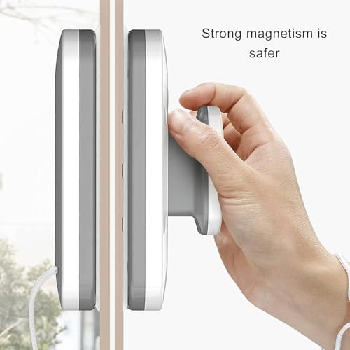 Magnetic Windshield Cleaner Tool, Double-Sided Window Cleaner Glass Wiper, Magnetic Window Cleaner, Magnetic Windshield Cleaner for High Rise Double Glazed Windows Thickness