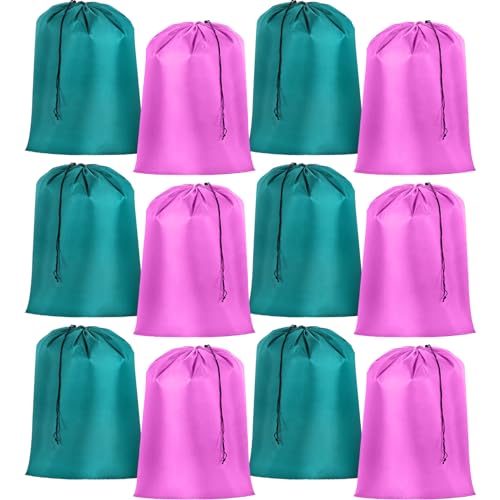 Woanger 12 Pack 28 x 45 Inch Extra Large Laundry Bags Bulk, Cute Colors - color: Cute Colors