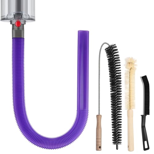 Lovepea Dryer Vent Cleaner Kit for Dyson V15 V12 V11 V10 V9 V8 V7, Hose Attachment Flexible Crevice Drum Lint Brush Trap Cleaning Tool Kit, 4 Piece