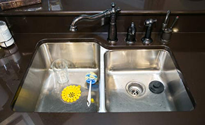 COMPAC HOME Sink Daisy Scented Kitchen Sink Strainer infuses & Freshens, Must Have Kitchen Sink Accessories, Sink Drain Strainer - Catcher, 2 Count, Yellow, Lemon Scent - size: 2 Count (Pack of 1)