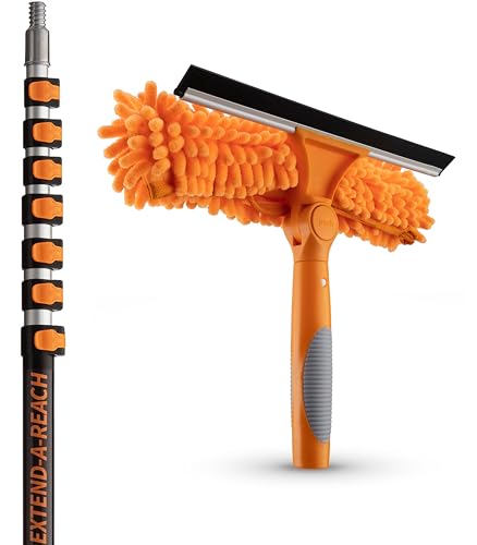 5-30 ft Window Washing Kit with Extension Pole (36+ Foot Reach) - size: 30 feet