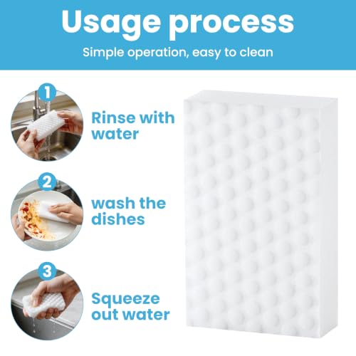 20 Pack 2X Compressed Magic Eraser Sponge, Thick Melamine Cleaning Sponge