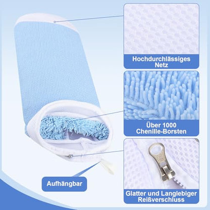 Dntorx 2 PCS Shoe Washing Machine Bags for Washer and Dryer, Blue + White - color: Blue+White