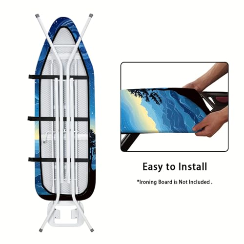 Nuxovilar Starry Sky Mountain Ironing Board Cover 15x54 Polyester - color: Yvc02678, size: 15×54 inch