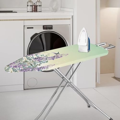 Hummingbird Lavender Ironing Board Cover Heat Reflective Anti-dust, Soft Fabric Cover with Padding Scorch Resistant Home Iron Decorations - color: Hummingbird Lavender