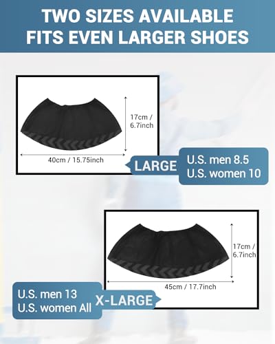 Buself 100 Count Shoe Covers Disposable Non-Slip, Premium Cloth Boot Covers, Slip-resistant, Durable, Breathable, Non-toxic, Recyclable - size: 100ct Up to Men8.5 & Women 10