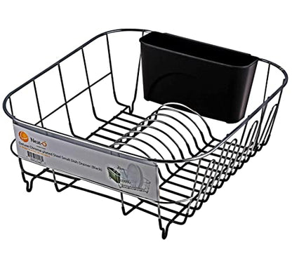 Neat-O Deluxe Chrome-Plated Steel Small Dish Drainers (Black)