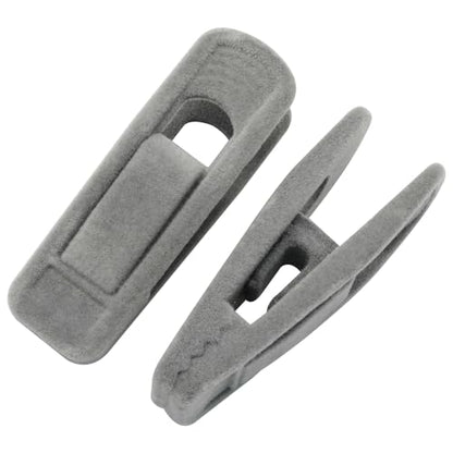 Velvet Hanger Clips, Gray, 40 PCS - color: Gray