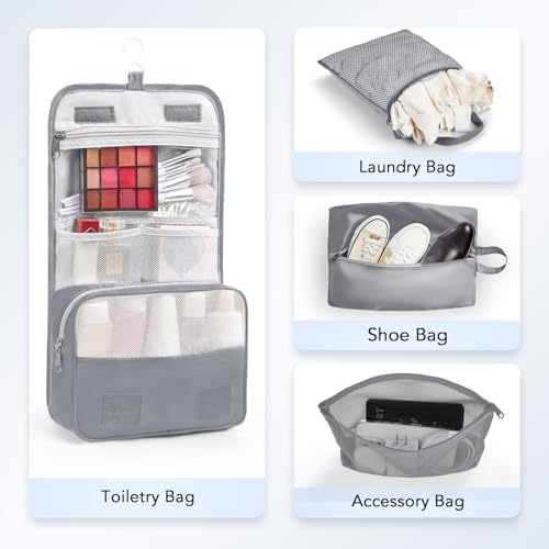 OlarHike 10 Set Compression Packing Cubes for Travel Essentials,Compressible Expandable Space Saver Bags for Organizing Clothes,Luggage Suitcase Garment Bags with Over 1000 pcs Mesh Holes(Gray) - color: Gray