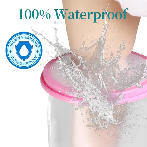 Cast Covers for Shower Arm, PICC Line, Hand for Adult, Waterproof - color: Half Arm, style: Reinforced Pink