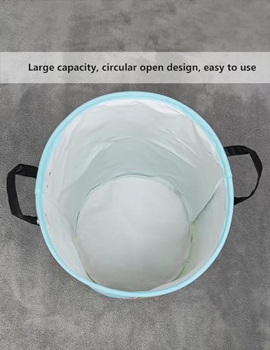 Foldable Waterproof Round Fabric Laundry Basket Home, Forest Castle - color: Round-Forest Castle