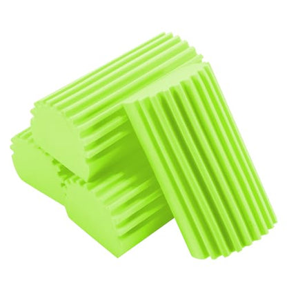 4 Pack Green Damp Duster Cleaning Sponge Brush Set - color: Green