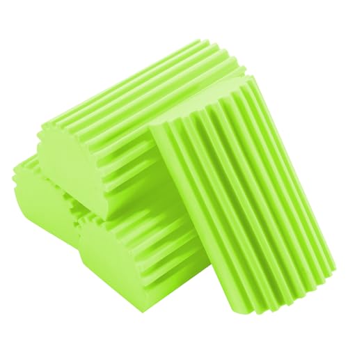 4 Pack Green Damp Duster Cleaning Sponge Brush Set - color: Green