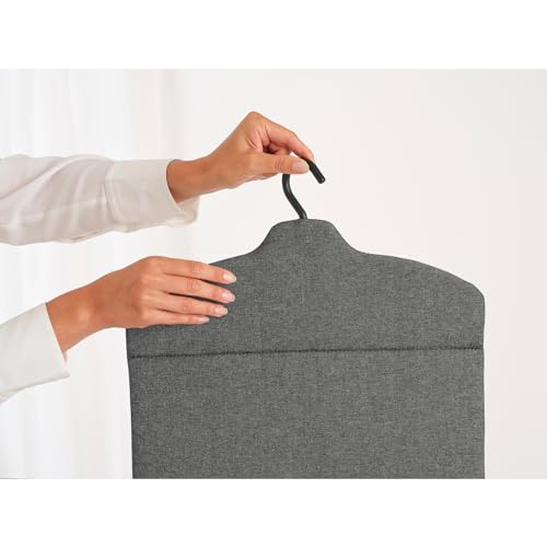 Brabantia - Foldable Steam Board - for High Pressure Clothes Steaming - Solid Heat Resistant Surface - Versatile Hanging Hook - Easier Steaming with Handheld Steamers - 36 x 16 inches - Pepper Black - color: Pepper Black, style: Foldable Steam Board