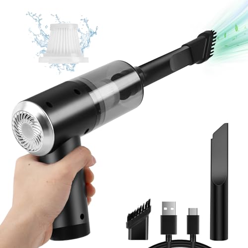 Auloea Mini Cordless Handheld Vacuum for Car, Keyboard, Laptop, Home, Black - color: Black