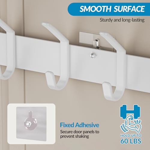 Over The Door Hooks Organizer, Over Door Towel Rack,Fits Doors 1 3/4" - color: White, size: 1 Basket