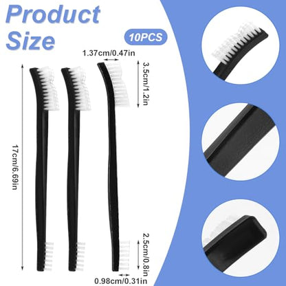 cobee 20Pcs Double-Ended Cleaning Brushes, Plastic Small Cleaning Brush Stiff Bristles Crevice Brushes All Purpose Detailing Brush for Bathroom Kitchen Home Small Space