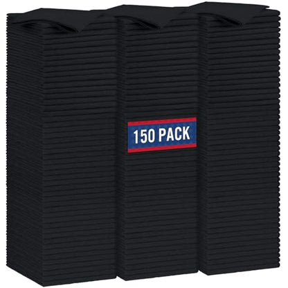 GLIMGLINT Microfiber Cleaning Cloth, 150 Pack Towels for Cars 14 X12 Inch - color: Black