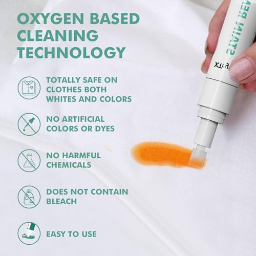 Stain Remover Pen for Clothes, Portable & Safe Stain Sticks-2 Count