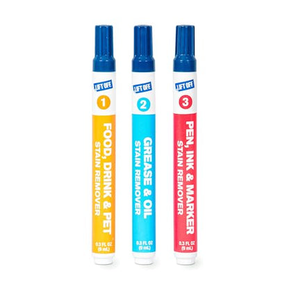 Lift Off 42103 Stain Removal Pens, Targeted Stain Remover for Clothes, Fabric, and Upholstery, Removes Food, Grease, Oil, Ink, and Pet Stains, Portable On-the-Go Cleaning Pens