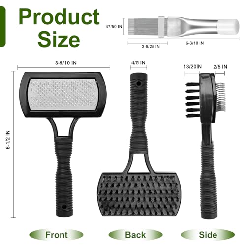 Cenipar Air Conditioner Coil Cleaning Brush Fin Comb Straightener 2 PCS Include Dual-Sided HVAC Coil Cleaning Brush and Metal Radiator Fin Comb for Air Conditioner Condenser - color: Black