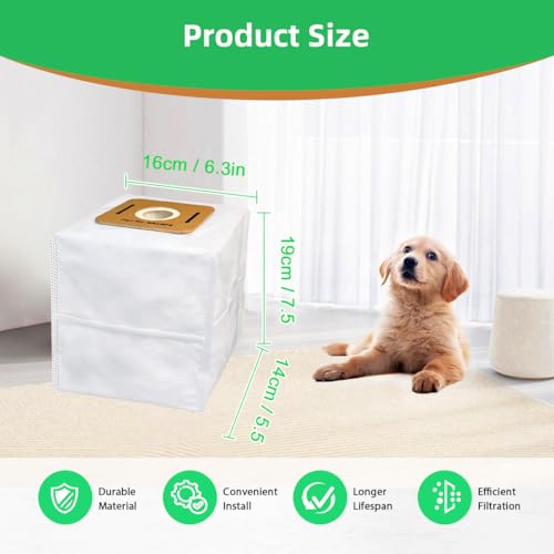 12 Pack VACBP6 Bags Compatible with 8-Quart Atrix Ergo Backpack Vacuum, Models: VACBPAI VACBP36V VACBP1 - color: 12 Pack VACBP6 Vacuum Bags
