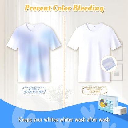 BellaLuce Color Catchers for Laundry, 120 Sheets, Fragrance Free