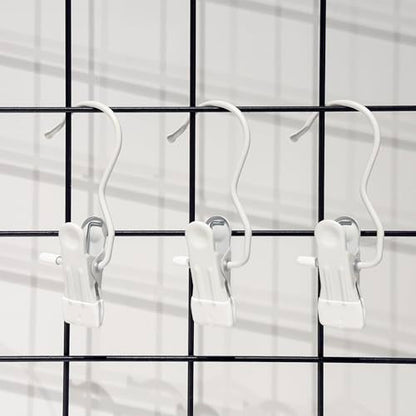 Hangers Clips,Stainless Hooks for Closet Hooks,Heavy Duty Clothespins Laundry Hanging Hooks,Travel Portable Clothes,Boot Tall Towel Hats Socks Pants and Bras (50, Matte White) - color: Matte White