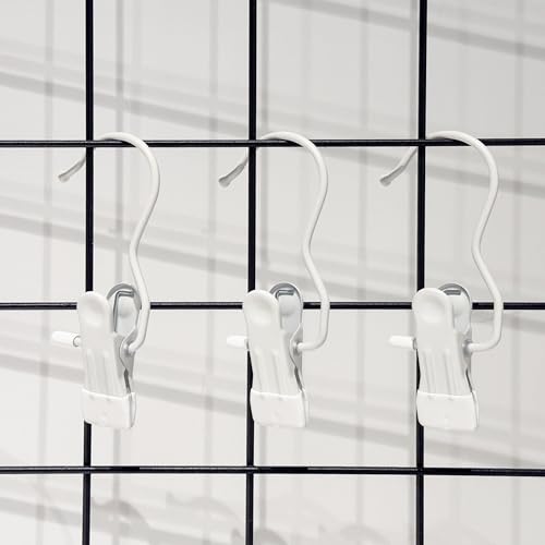 Hangers Clips,Stainless Hooks for Closet Hooks,Heavy Duty Clothespins Laundry Hanging Hooks,Travel Portable Clothes,Boot Tall Towel Hats Socks Pants and Bras (30, Matte White) - color: Matte White