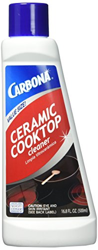 Carbona Ceramic Cooktop Cleaner | Grease & Burnt-On Food Remover | Non-Abrasive Formula | 16.8 Fl Oz, 1 Pack
