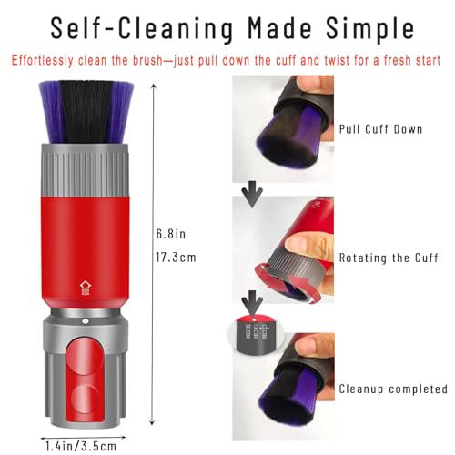 Scratch-free Dusting Brush & 63" Extension Hose for Dyson Vacuum - style: Dusting Brush & Extension Hose