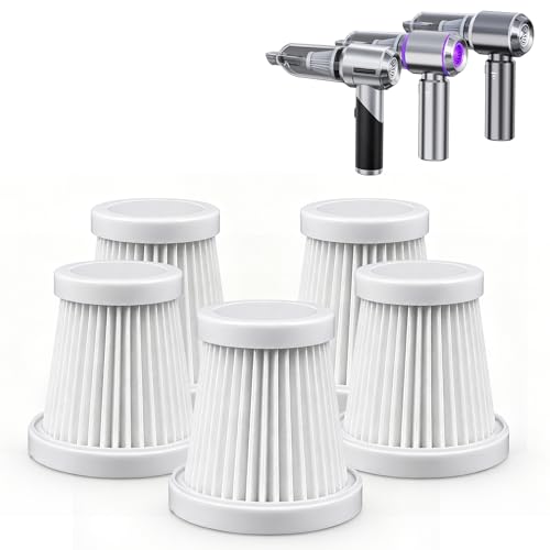 Houscly VC01 Filters HEPA Replacement Filters for Handheld Car Vacuum, Washable & Reusable, High Efficiency Filtration, Easy to Install, Keep Strong Suction (5)