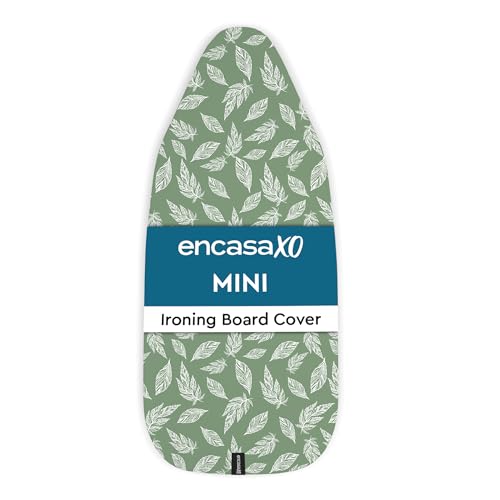 Encasa XO Ironing Board Cover and Pad, Thick Felt 28"x12" - color: Big Leaves Green, size: Mini (28"x12")