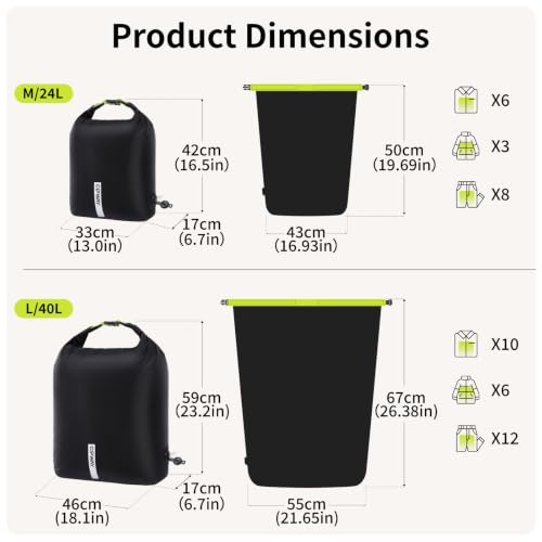 Travel Compression Laundry Bag for Dirty Clothes, 24L 1Pack